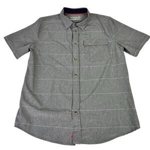 Avalanche Shirt Mens Medium Gray Outdoor Supply Co Short Sleeve Button Down